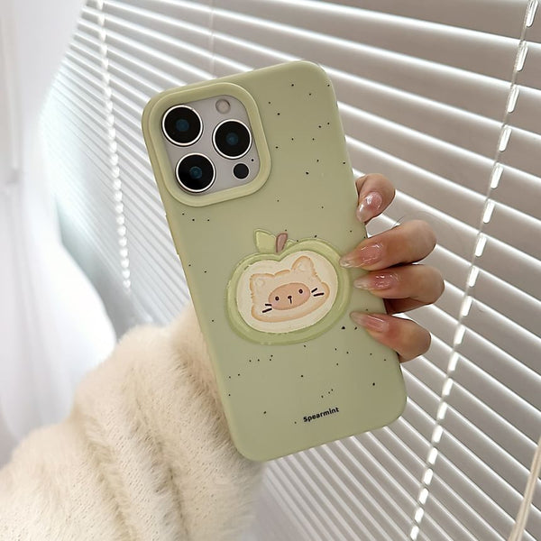 Set Phone Print Case / Cat Bead Strap FashionChic