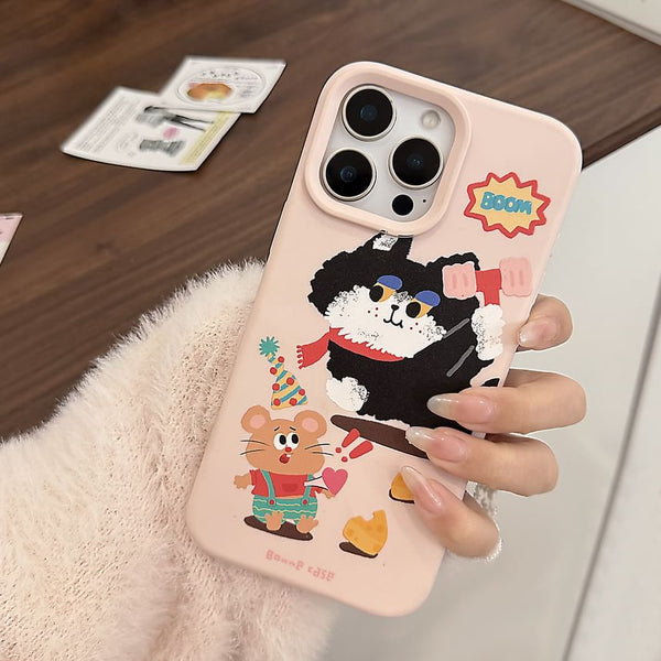Cartoon Bead Strap Set Print Phone Case / FashionChic