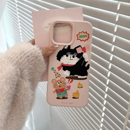 Cartoon Bead Strap Set Print Phone Case / FashionChic