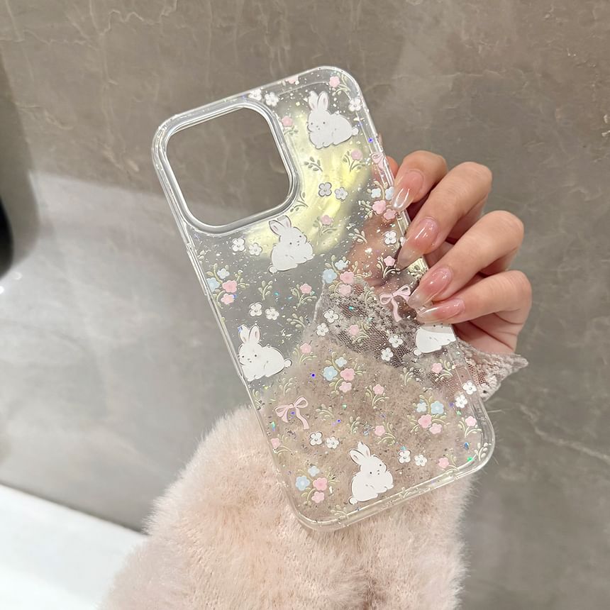 Strap Rabbit Phone / Print Bead Case Set FashionChic