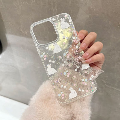 Strap Rabbit Phone / Print Bead Case Set FashionChic