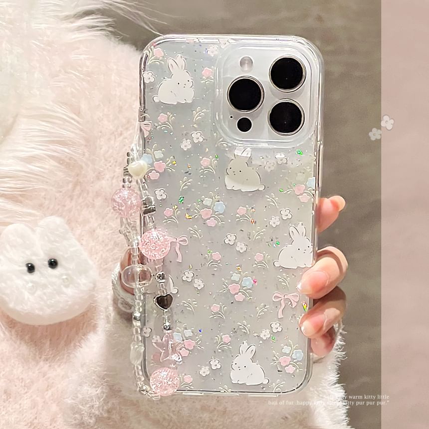 Strap Rabbit Phone / Print Bead Case Set FashionChic