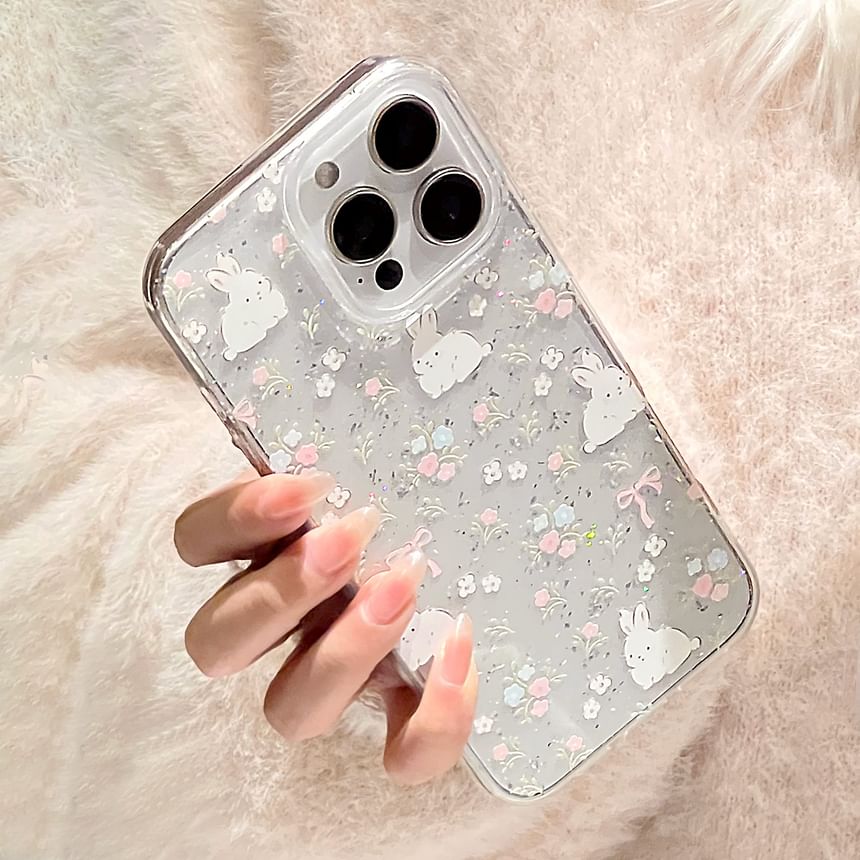 Strap Rabbit Phone / Print Bead Case Set FashionChic