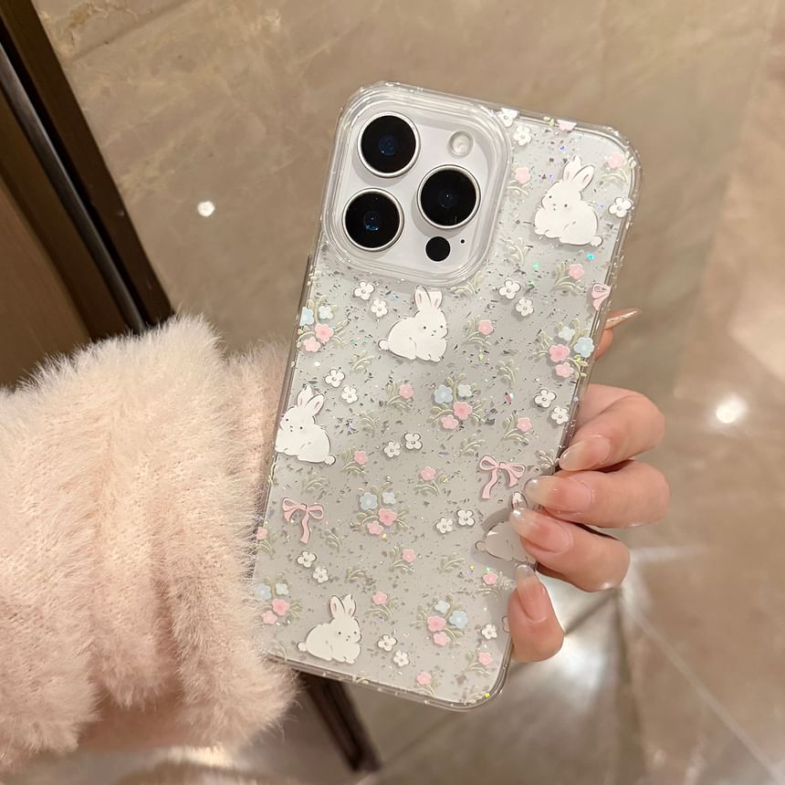 Strap Rabbit Phone / Print Bead Case Set FashionChic