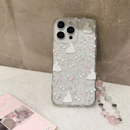 Strap Rabbit Phone / Print Bead Case Set FashionChic