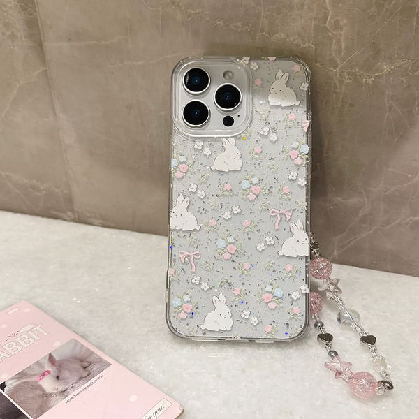 Strap Rabbit Phone / Print Bead Case Set FashionChic