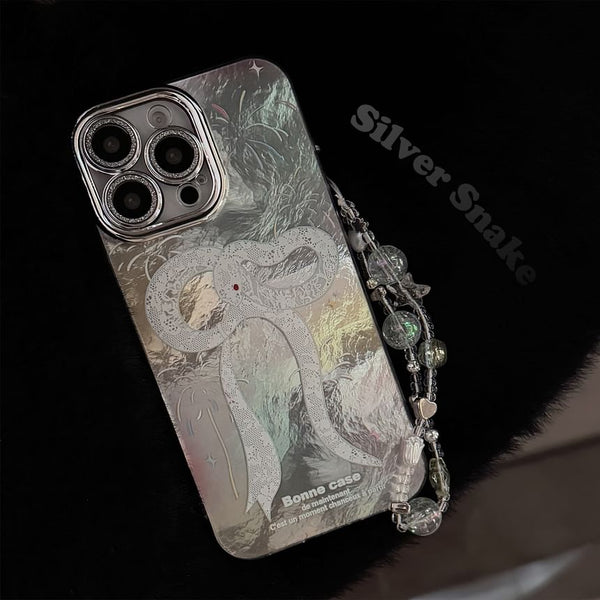 Bead Phone Print / Strap Snake Set Case FashionChic