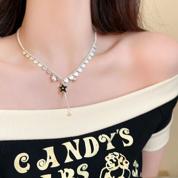 Star Pendant Lariat Necklace FashionChic