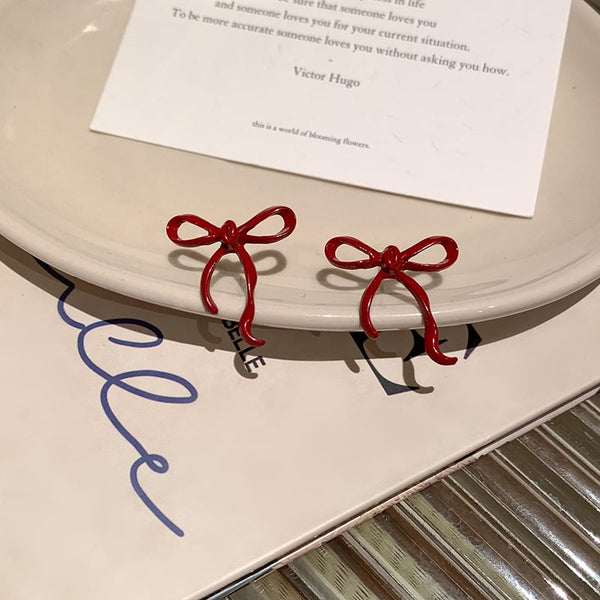 Stud Earring Sterling Silver 925 Bowknot FashionChic