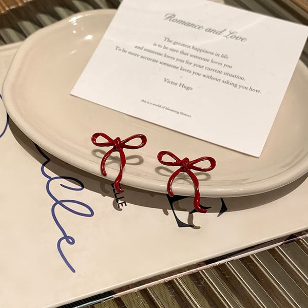 Stud Earring Sterling Silver 925 Bowknot FashionChic