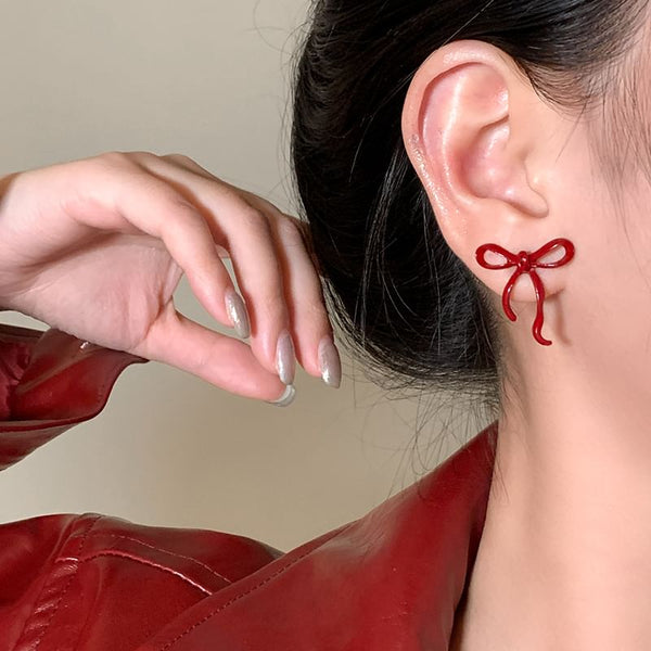 Stud Earring Sterling Silver 925 Bowknot FashionChic