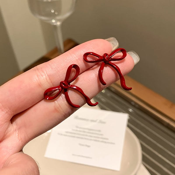 Stud Earring Sterling Silver 925 Bowknot FashionChic