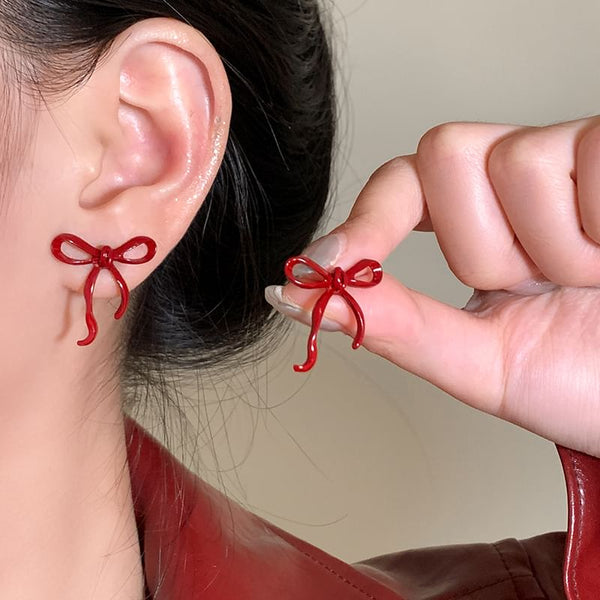 Stud Earring Sterling Silver 925 Bowknot FashionChic