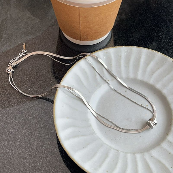 Necklace Chain Snake Circle Pendant FashionChic