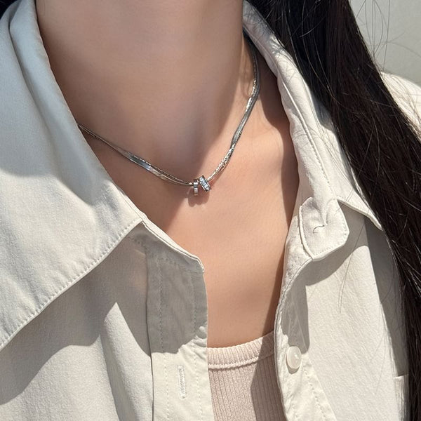 Necklace Chain Snake Circle Pendant FashionChic