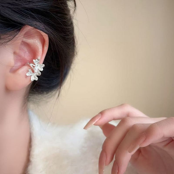 Rhinestone Leaf Cuff Ear FashionChic