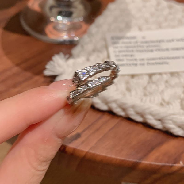 Rhinestone Snake Open Ring FashionChic