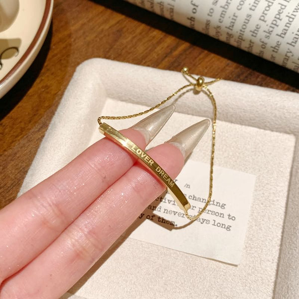 Metal Bracelet Lettering FashionChic