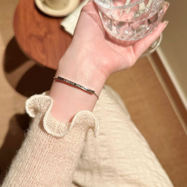 Metal Bracelet Lettering FashionChic