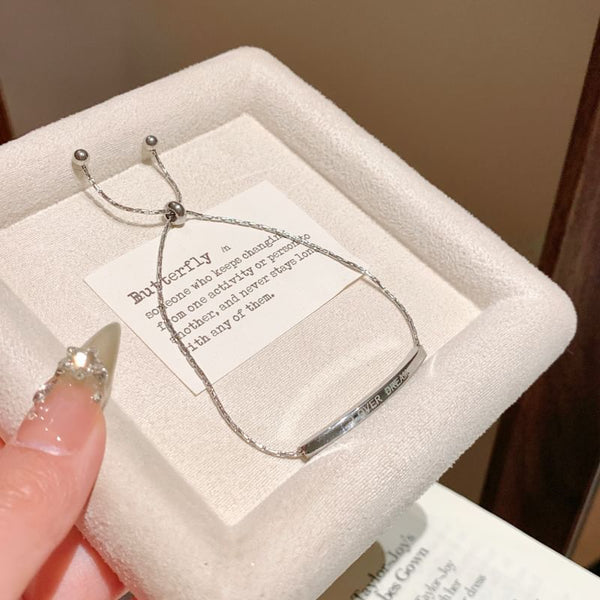 Metal Bracelet Lettering FashionChic