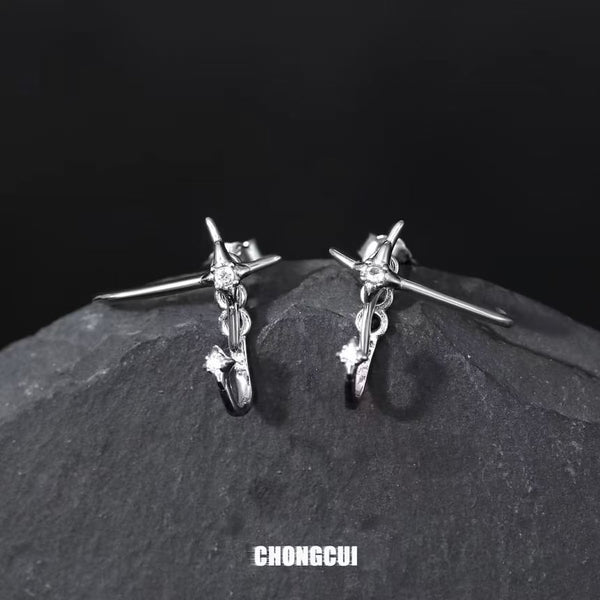 Earring Star Stud Alloy FashionChic