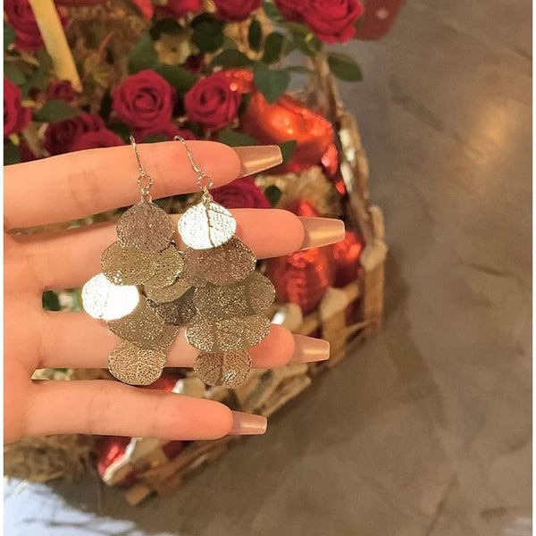 Alloy Earring Leaf Chandelier FashionChic