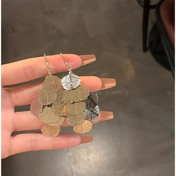 Alloy Earring Leaf Chandelier FashionChic