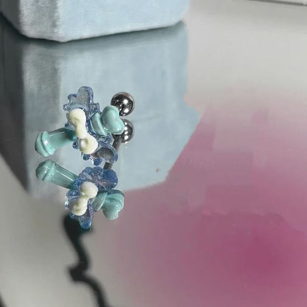 / Heart Wand Set 3: Earring Rhinestone Alloy Shell Stud of FashionChic