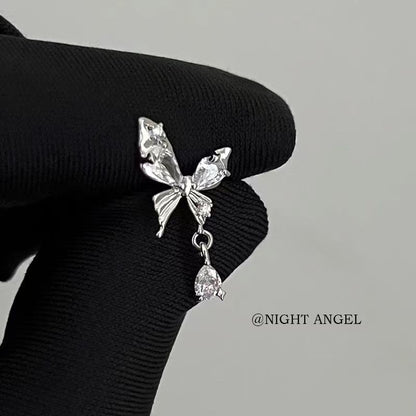 Butterfly Earring Rhinestone Drop Alloy FashionChic
