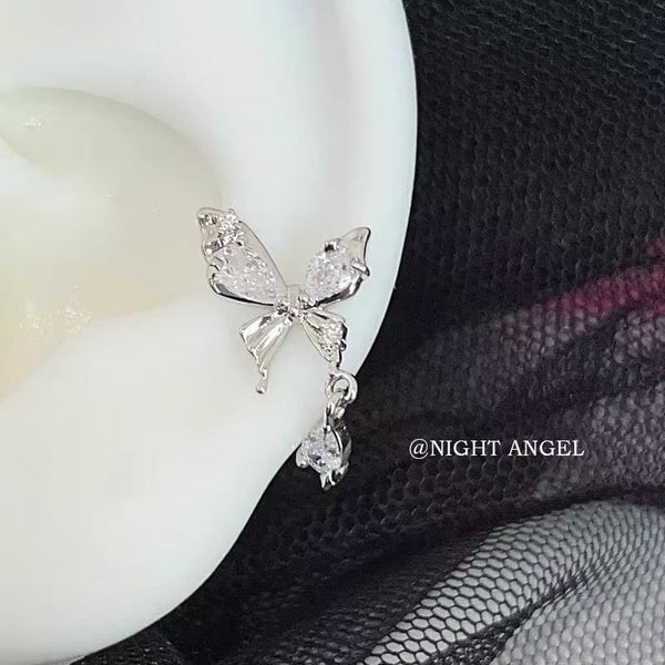 Butterfly Earring Rhinestone Drop Alloy FashionChic