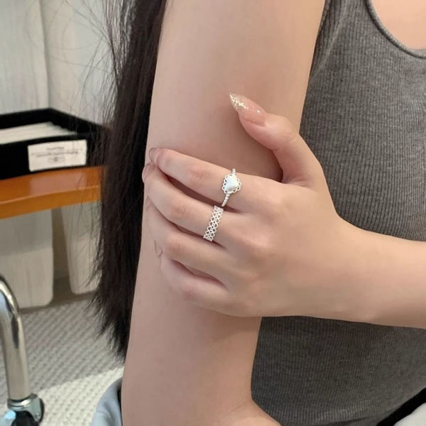 Heart 2: Cutout Set Ring + Alloy of Open FashionChic