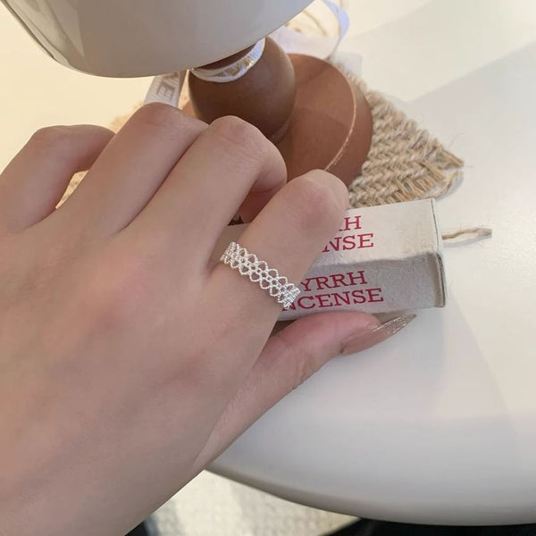 Heart 2: Cutout Set Ring + Alloy of Open FashionChic