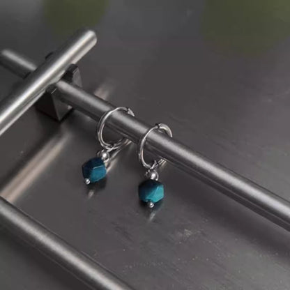 Faux Alloy Drop Gemstone Earring FashionChic