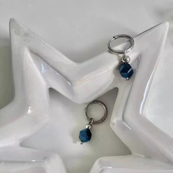 Faux Alloy Drop Gemstone Earring FashionChic