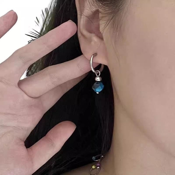 Faux Alloy Drop Gemstone Earring FashionChic