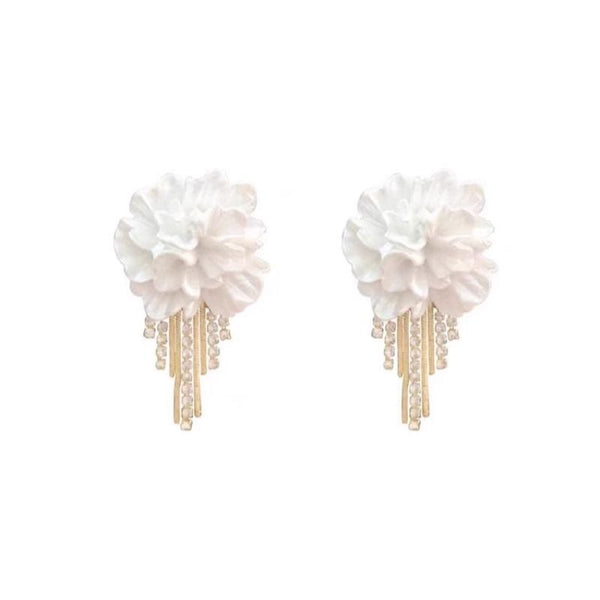 Earring Floral Alloy Rhinestone Fringed FashionChic
