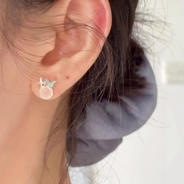 Enamel Butterfly Earring Stud Cabochon FashionChic