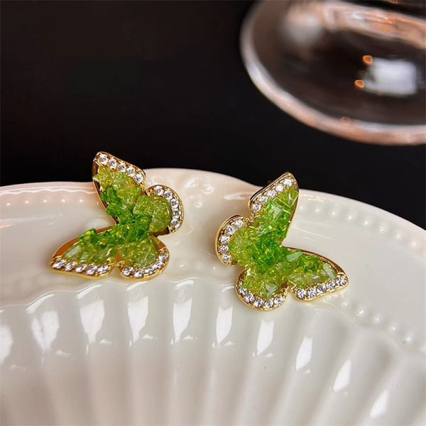 Butterfly Rhinestone Earring Stud FashionChic