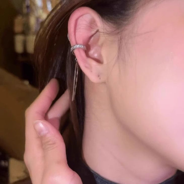 Rhinestone Cuff Stud Ear FashionChic