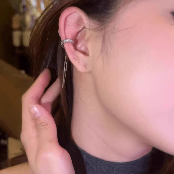 Rhinestone Cuff Stud Ear FashionChic