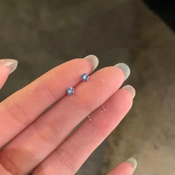 Earring Rhinestone Threader Flower FashionChic