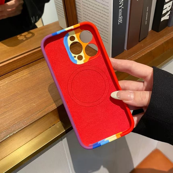 Case Phone Rainbow Stripe FashionChic