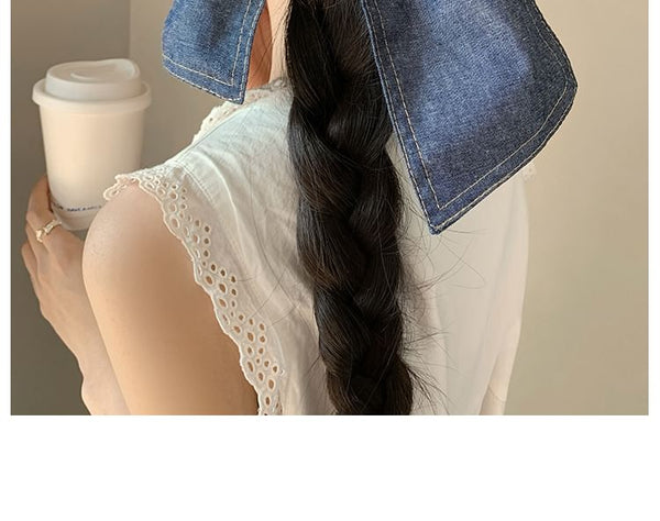 Bow Scrunchie Denim FashionChic