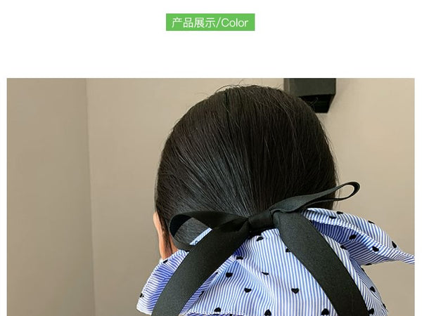 Print Scrunchie Heart Striped Bow FashionChic