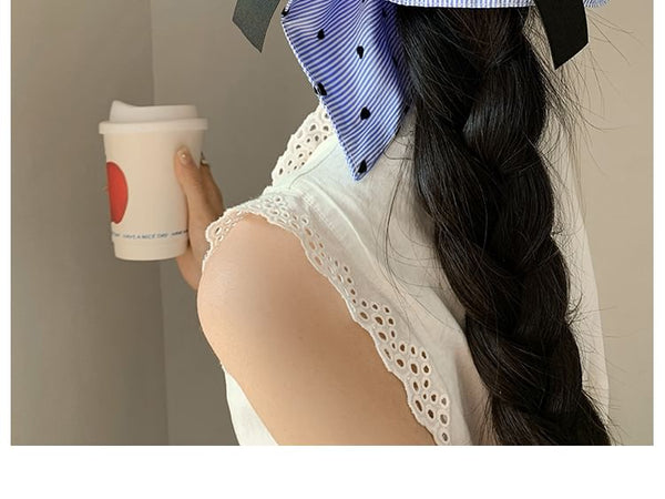 Print Scrunchie Heart Striped Bow FashionChic