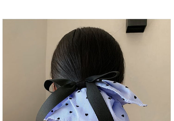 Print Scrunchie Heart Striped Bow FashionChic