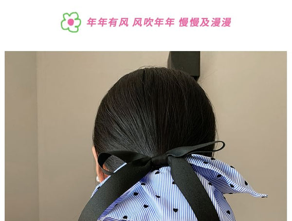 Print Scrunchie Heart Striped Bow FashionChic
