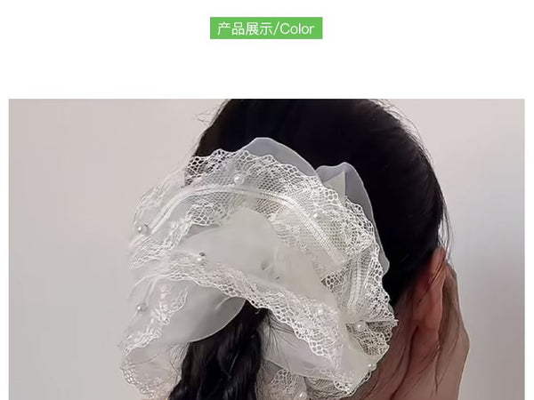 Trim Scrunchie Lace FashionChic