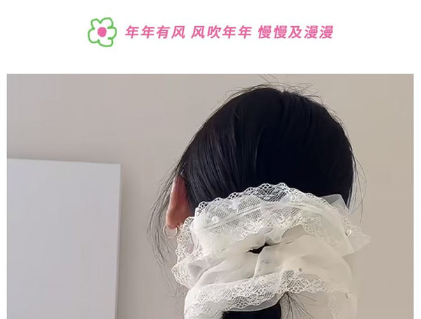 Trim Scrunchie Lace FashionChic