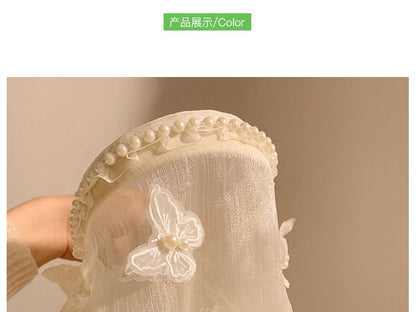 Lace Headband Trim Butterfly Applique FashionChic